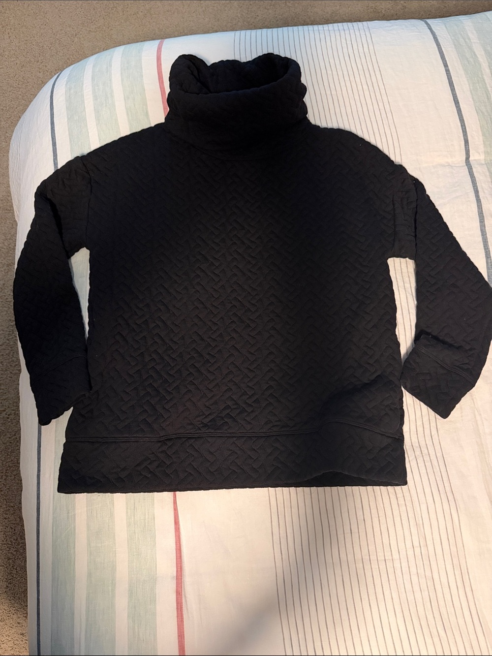 Gap active Black Quilted Turtleneck Sweater - Women's Cozy Pullover